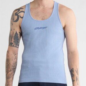 Off-White Light Blue Men's Tank Top